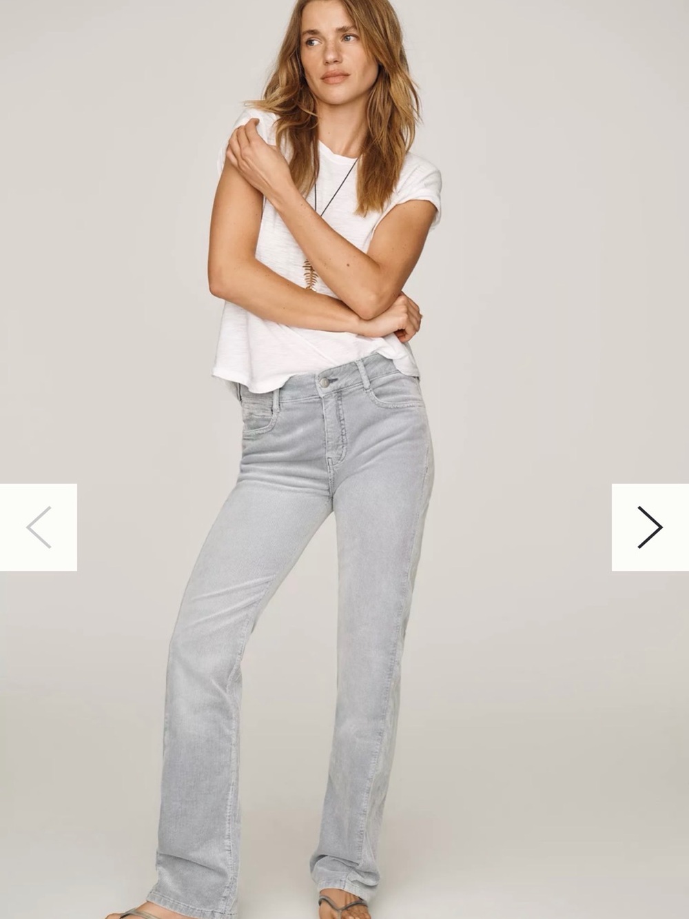 Anthropologie Pilcro Wren Straight Leg Corduroy Pants Gray Blue Size 26